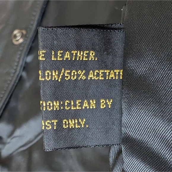 Vintage Star Gear Black Genuine Leather Vest Size 50 Motorcycle Cut - Picture 5 of 11